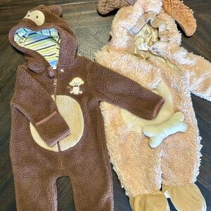 Puppy Dog Costume and Monkey Onesie 3-6 month